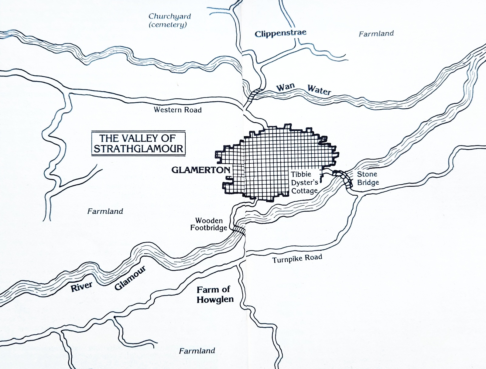 Map of area surrounding Howglen